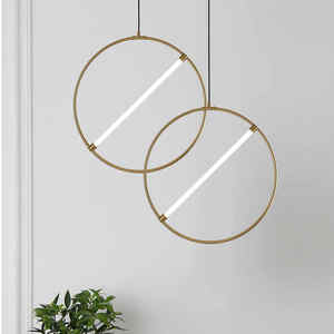 Lampadario Minimalista Post-moderno Creativo, Lampade Sospese Circolari per Ristoranti e <span class=keywords><strong>Negozi</strong></span> di Abbigliamento, Luce Pendente Geometrica per Caffè e Comodini - Product Image 4