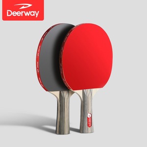 Juego de raquetas de tenis de mesa Horizontal con pegamento inverso de doble cara 2 raquetas con espinillas largas Material de tilo inferior de madera y goma - Product Image 4