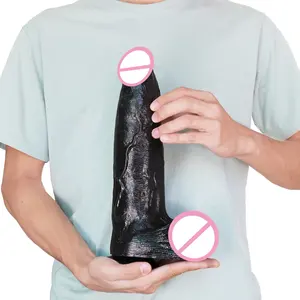 Big Huge Super Soft Men Penis Dick Women Sex Toys Vaginal Masturbation Realistic Giant Dildo Extreme Big Dildo Black For Woman