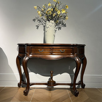 Console d'entrée MEDICI en bois massif durable, mobilier de salon, utilisation hôtel/villa, facile à nettoyer, design antique mi-siècle
