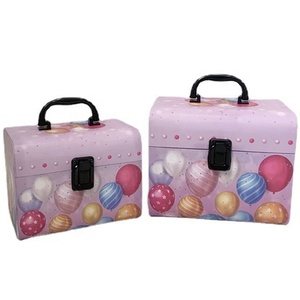 Toptan anneler günü mor mavi çocuk balon ambalaj kutusu iki set valiz çiçek kutusu el hediyeler ile - Product Image 1