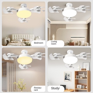 Ventilador de Techo de Alta Gama de 18 Pulgadas con Luz Silenciosa, Aspas Cortas de ABS, Control Remoto y Fuente de Alimentación de CC - Product Image 2