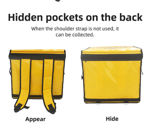 <span class=keywords><strong>Bolsa</strong></span> plegable de comestibles impermeable con logotipo personalizado, bolso de mano con aislamiento, para Pizza, entrega de comida caliente, para Rider - Product Image 4