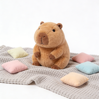 Peluche Capybara Personnalisée OEM ODM, Jouet en Peluche Brodé en Coton PP, Cadeau d'Anniversaire, 100% Polyester, Prix d'Usine en Gros