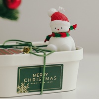 Ensemble de bougies aromatiques de Noël faites à la main, mini-cadeau souvenir pratique pour les invités des fêtes, décoration d'ambiance pour la veille de Noël à la maison