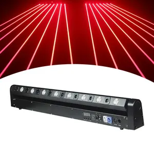 Yunuo Hot Bán ánh sáng laser LED Đèn Laser DJ ánh sáng cho hộp đêm 8 mắt LED + Laser di chuyển Disco sân khấu thanh 500mW Led Lazer 90