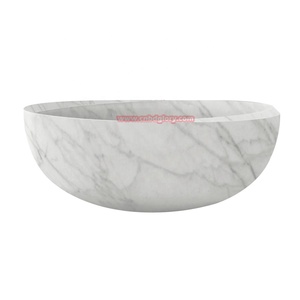 Moderna banheira de pedra de mármore autônoma Forma Oval <span class=keywords><strong>1</strong></span> pessoa Spa Massagem Praça Oval inclui escorredor para cozinha Villa Park - Product Image 6