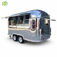 Cuisine mobile entièrement équipée Goeasy, chariot de restauration rapide pour pizzas, hot-dogs, glaces, tacos, café, boissons, remorque de bar