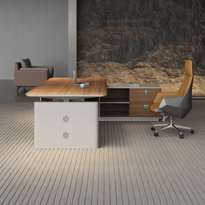 Luxury Musen 1.8m L-Shape Convertible Modular Executive <strong>Office</strong> Desk Dual Motor Height Adjustable MDF Wooden Panel <strong>Drawer</strong> Modern - Product Image 4