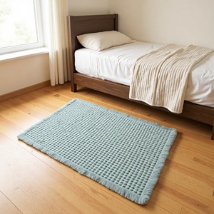 Tapis de bain simple pour la maison, rectangulaire, en polyester, absorbant, antidérapant, pour salle de bain et toilettes, design minimaliste, été 2025 - Product Image 3