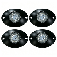 Feu de signalisation d'avertissement à grille LED 24W, montage latéral, boîtier en alliage d'aluminium, clignotant multicolore d'urgence pour camion