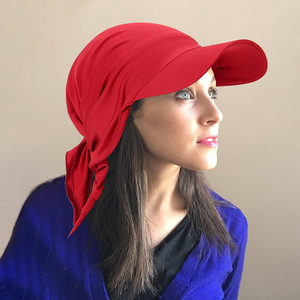 Gorra de Béisbol con Hijab Pre-Atado para Mujeres Musulmanas, Visera Protectora Solar, Transpirable, para Playa, Verano, con Lazo Ajustable, para Uso Diario en Ramadán - Product Image 1