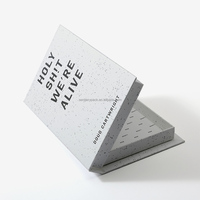 Boîte rigide personnalisée en papier d'art style faux livre, impression blanche personnalisée pour le rangement de foulards en soie et vêtements en tissu