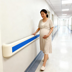 Antibacterial PVC Hospital Corridor Handrail Aluminum Core Anti Collision <strong>Wall</strong> Protection <strong>Rail</strong> B1 Fire Rated Medical Project - Product Image 2