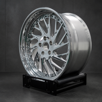 Rueda de Aleación PWC Forjada Plateada Pulida Multirradio con Borde Profundo, Suministro al por Mayor OEM ODM Personalizado para Talleres de Tuning y Distribuidores