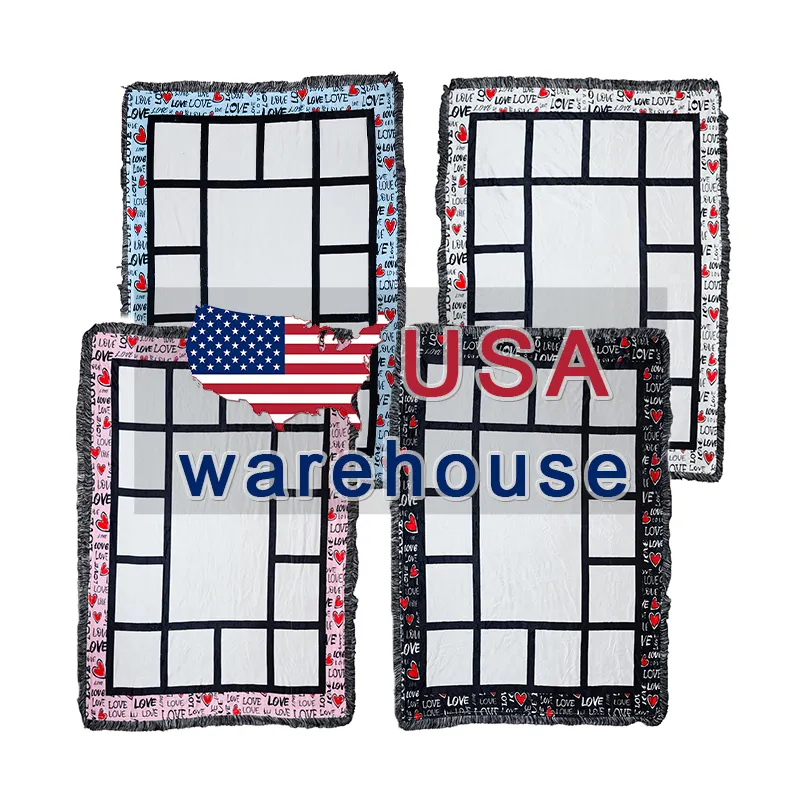 На складе в США в наличии сублимационные пустые фотографии теплоотдача 9 панелей 15 панелей одеяло на Рождество подарок на день Святого Валентина