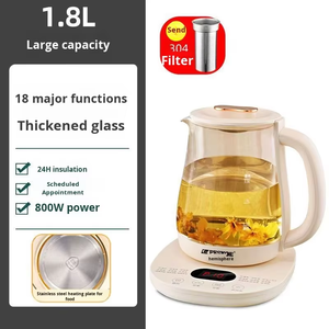Hervidor eléctrico aislado inteligente beige de 1,8 l, <span class=keywords><strong>reserva</strong></span> de 24 horas para agua hirviendo, olla interior de acero inoxidable 304 - Product Image 6