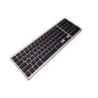 Nouveau clavier de bureau ultra-fin compact 2*AA 2,4 GHz sans fil BT5.0 USB 3.0, 103 touches, Plug & Play, texture métallique, mécanisme à ciseaux