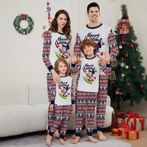 Conjunto de pijamas navideños Family 2024 Snowman Print Conjunto de pijama navideño para mujer Ropa de bebé con temática navideña - Product Image 1