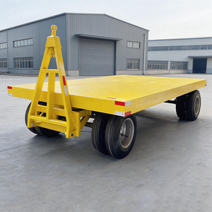 Chariot de transport robuste pour atelier, plateforme logistique à quatre roues directionnelles, <span class=keywords><strong>remorque</strong></span> de transfert pour la manutention des matériaux - Product Image 4