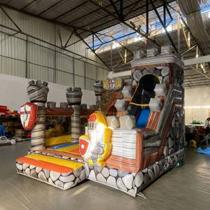 Maestoso castello gonfiabile <span class=keywords><strong>centro</strong></span> giochi cavaliere drago tema PVC telone materiale per uso interno/esterno commerciale residenziale - Product Image 3