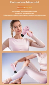 Mini <span class=keywords><strong>Pistola</strong></span> <span class=keywords><strong>de</strong></span> <span class=keywords><strong>Masaje</strong></span> Muscular Fascial con Batería Recargable, 4 Cabezales Intercambiables, Control <span class=keywords><strong>de</strong></span> 6 Velocidades para Uso en Todo el Cuerpo - Product Image 6