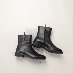 938-5 Nouvelle collection automne 2025 – Chaussures confortables en cuir de vachette véritable avec fermeture éclair latérale et talon bas simple - Product Image 3