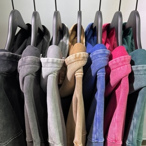 Sudadera con Capucha de Algodón 100% Tejida Personalizada para Hombre, Estilo Retro, Resistente, con Efecto Desgastado por el Sol, Esencial para Deportes - Product Image 4