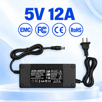 Service de Vente Directe en Gros OEM ODM – Adaptateur Secteur Portable 60W 5V 12A à Sortie Stable AC/DC pour Haut-parleur Intelligent et Moniteur