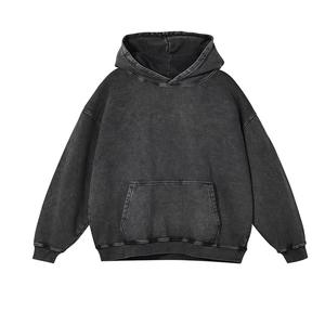 Felpa con Cappuccio Oversize Effetto Lavaggio Acido 2026, Personalizzabile con Logo, Alta Qualità, Pesante, 100% Cotone, Stile Vintage, da <span class=keywords><strong>Uomo</strong></span> - Product Image 5