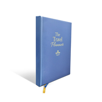 Agenda de voyage hebdomadaire/mensuel 2027, couverture rigide en cuir PU imprimée sur mesure, reliure cousue, format personnalisé, cadeau