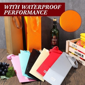 Bouteille unique de vin coloré avec poignée Mariages anniversaires Fournitures de fête de Noël <span class=keywords><strong>sac</strong></span> en <span class=keywords><strong>papier</strong></span> de vin rouge personnalisé - Product Image 5
