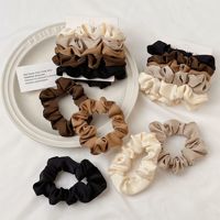 Chouchous Personnalisés pour Filles et Femmes, Bandeaux et Élastiques à Cheveux en Satin, Ensemble d'Accessoires de Cheveux Tendance Couleurs Maillard