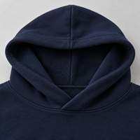 Sweat-shirt unisexe surdimensionné à manches amples, col tombant, imprimé DTG dégradé, style streetwear, personnalisé OEM, en tissu épais bleu marine