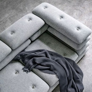 Canapé de luxe italien en velours, tissu brique, canapés de salon, canapés modulaires modernes au sol, ensembles de canapés incurvés pour hôtel - Product Image 6