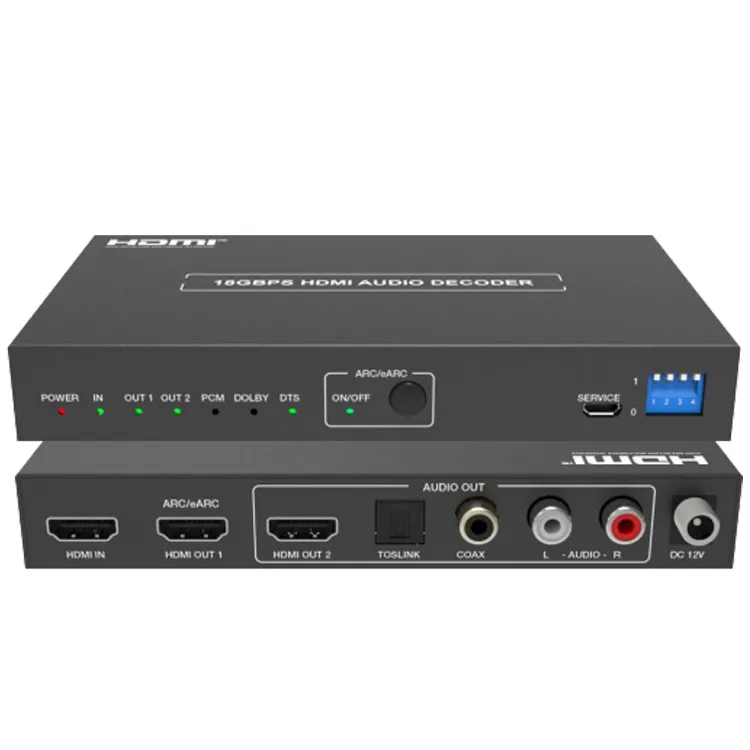 Der 18 Gbit/s HDMI Audio Decoder mit ARC/eARC-Funktion unterstützt das VESA-Format bis zu QSXGA bei 60Hz