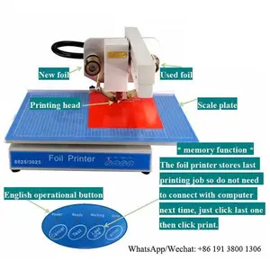 Mesin Cetak Hot Foil Stamping Digital Flatbed Tanpa Pelat Penutup Tesis Otomatis