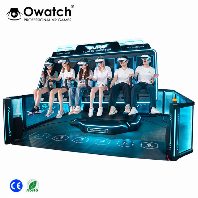 6 Dof Motion Chair 6 Seats Vr Plane Flight Simulator 9d Virtual Reality Game Machine Flying Simulation Theater