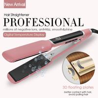 Plancha de Pelo de Cerámica de Placa Ancha 44mm MCH Calentamiento Rápido Herramienta Profesional de Peluquería Doble Voltaje