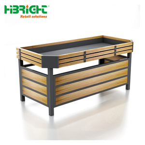 Nhiều Lớp Trái Cây Và Rau Rack Gỗ Và Kim Loại Hiển Thị Đứng Cho Siêu Thị - Product Image 4