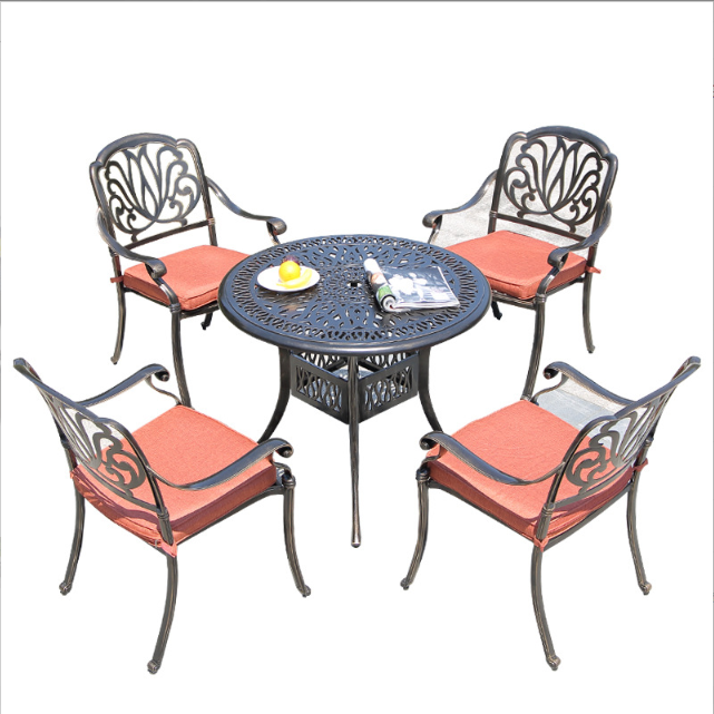 Outdoor Cast Aluminum Table and Chair Durable Stylish
