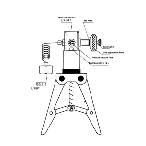 20 <b>BAR</b> <b>Portable</b> Hand Held Pneumatic Pump Calibrator Vacuum Manual Pump - Product Image 6
