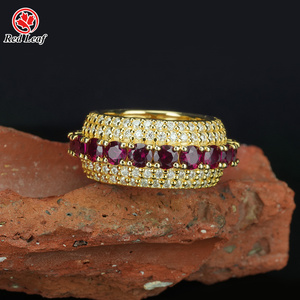 Redleaf Mới Phổ Biến Phòng Thí Nghiệm Grown Kim Cương Và <span class=keywords><strong>Ruby</strong></span> Nhẫn 1 Carat Phòng Thí Nghiệm Tạo Ra Engagement Ring 10K 14K 18K Vàng Vàng Sapphire Đồ Trang Sức - Product Image 5