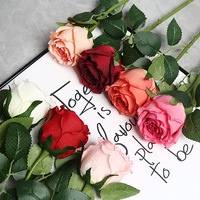 Rose en soie à longue tige, bouquets de roses, décoration élégante pour la maison, décorations de mariage