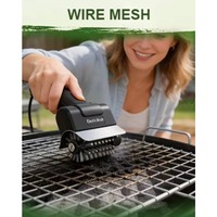 Brosse de nettoyage électrique pour barbecue avec manche en plastique, rechargeable, en acier inoxydable, pour barbecue extérieur - Stock usine