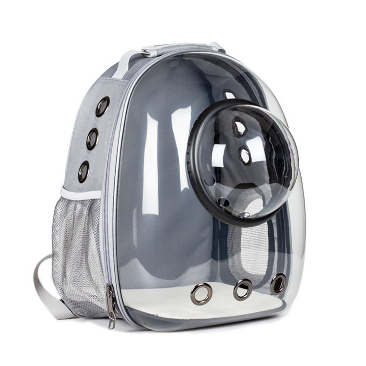Sac transparent gris avec couvercle transparent