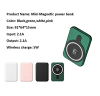 Chargeur sans fil mini et fin de haute qualité 5000 mAh, Powerbank 10W avec fonction magnétique, sortie Type-C, entrée Micro USB