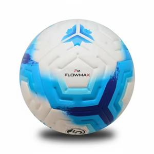 Flowmax Fútbol Cuero 12 Paneles Impresión en relieve PVC Balón de fútbol Entrenamiento La mejor máquina cosida para logo Balón de fútbol Tamaño 5 - Product Image 1