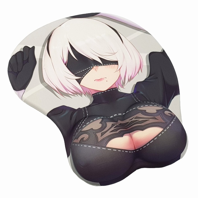 Anime Game Cartoon Girl Silicone Big Breast Bottomgel Filled Wrist Rest Mouse Pads