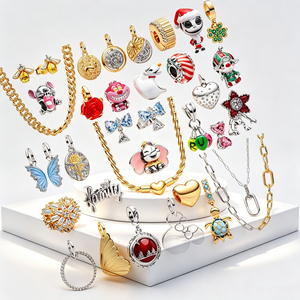 Novedad 2026: Abalorios de Plata 925 con Corazón Brillante, Cachorro, <span class=keywords><strong>Mariposa</strong></span>, Rosa, Tortuga, Flor Cangurera, Colgante DIY, Exquisita Joyería con Dijes - Product Image 1